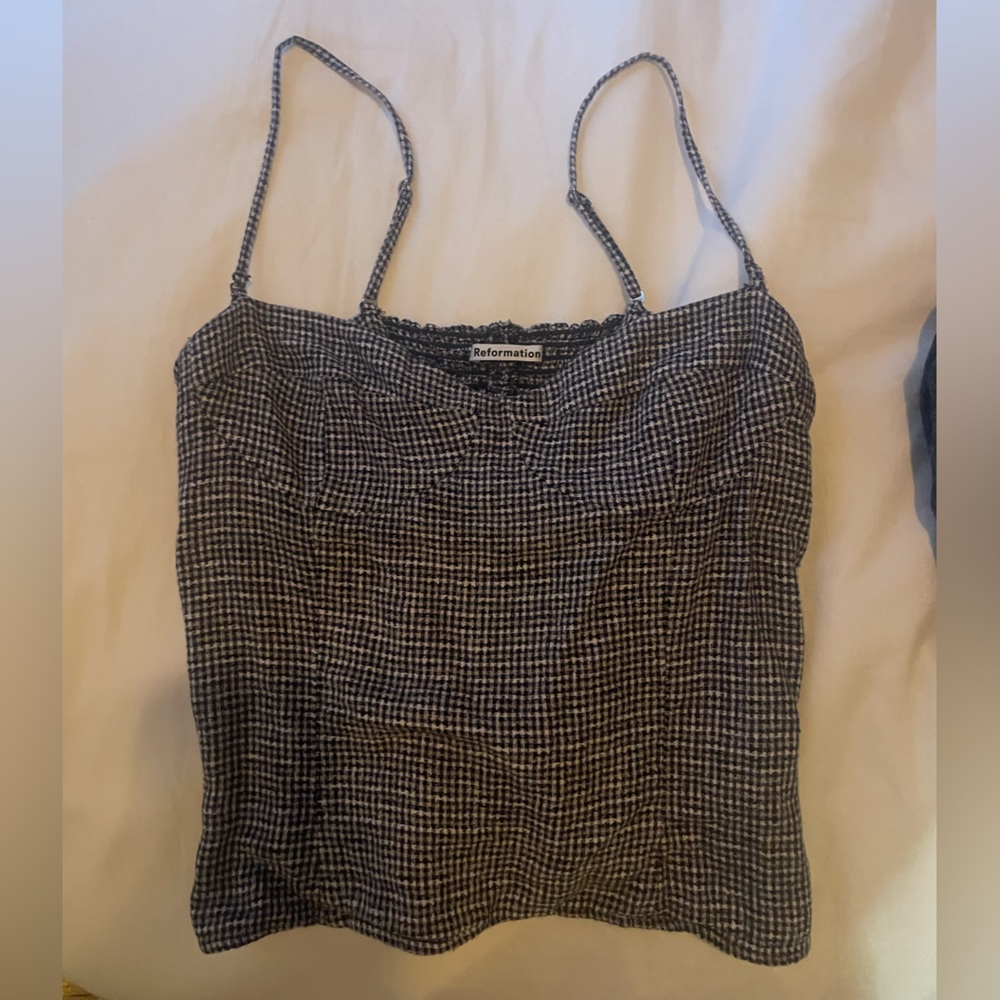 Reformation Gingham Tank Top